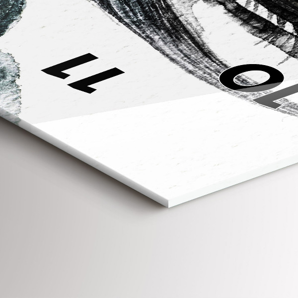 Vertical wall clock Portrait of a woman red lips