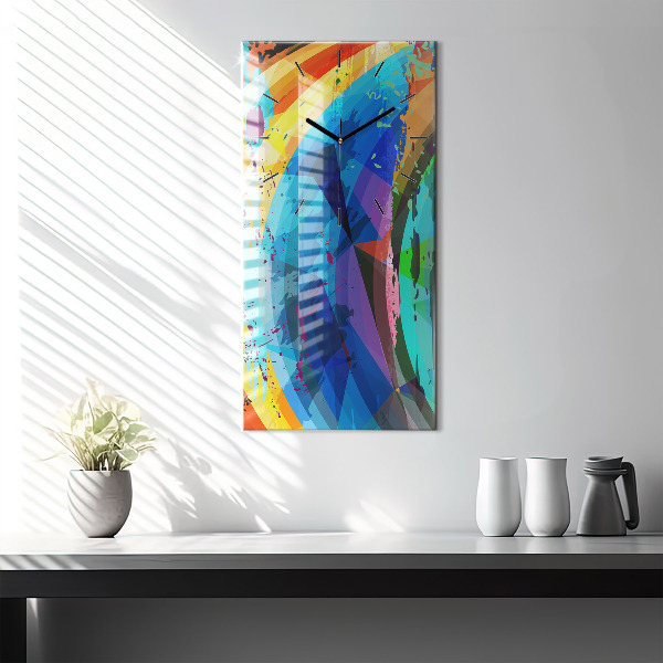 Vertical wall clock Abstract background