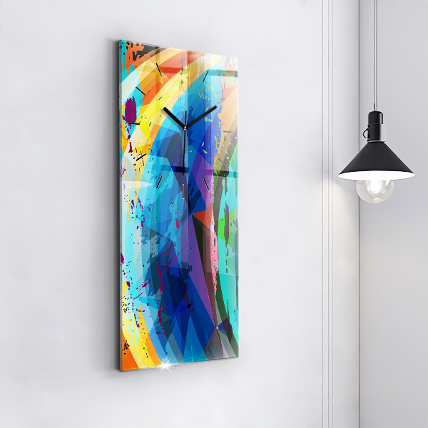 Vertical wall clock Abstract background