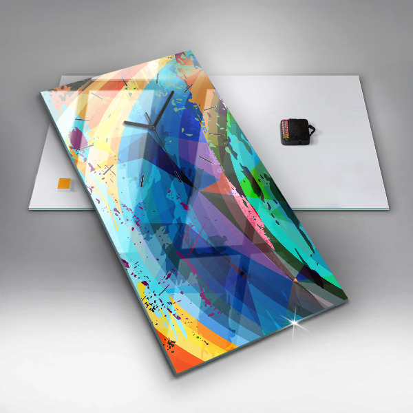 Vertical wall clock Abstract background