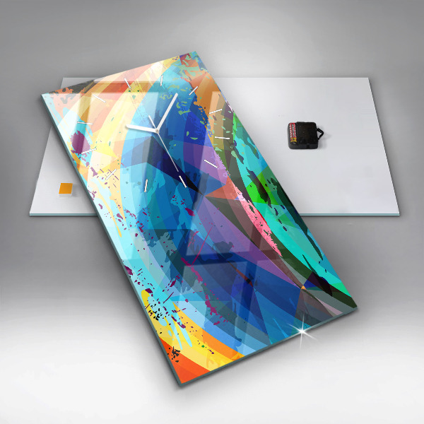 Vertical wall clock Abstract background