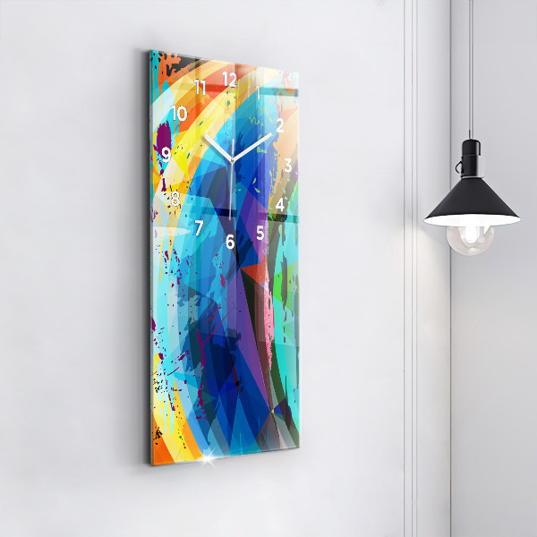 Vertical wall clock Abstract background