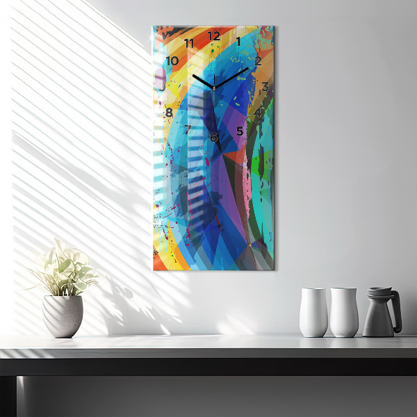 Vertical wall clock Abstract background