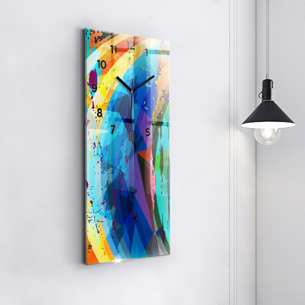 Vertical wall clock Abstract background