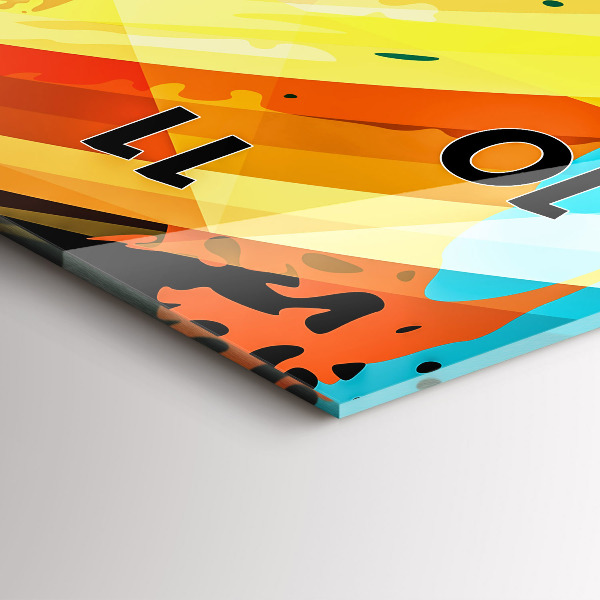 Vertical wall clock Abstract background