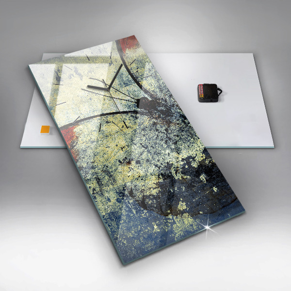 Vertical wall clock Butterfly vintage style