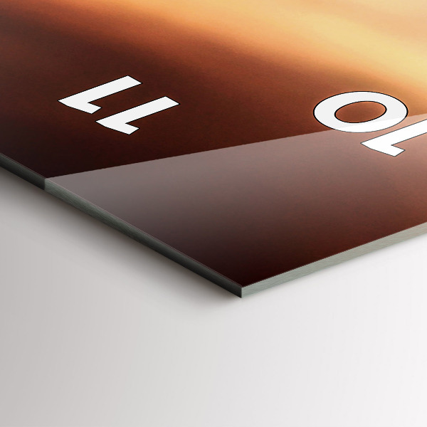 Vertical wall clock A shell on the beach