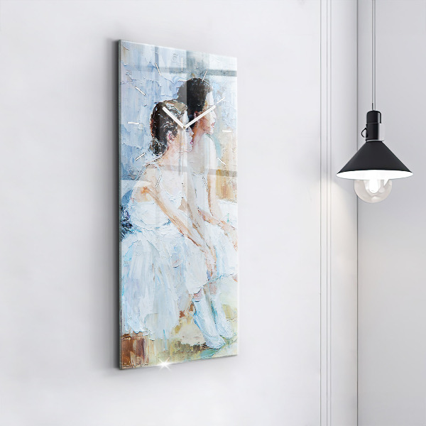 Vertical wall clock Young ballerinas