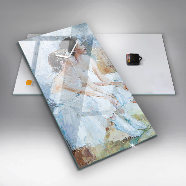 Vertical wall clock Young ballerinas