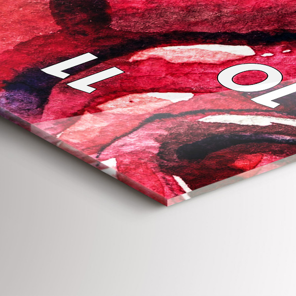 Vertical wall clock Colorful portrait of a woman