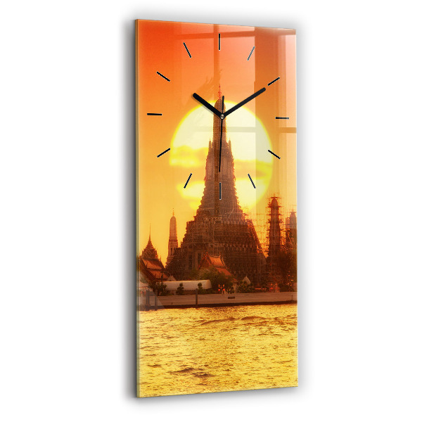 Vertical wall clock Wat arun bangkok thailand