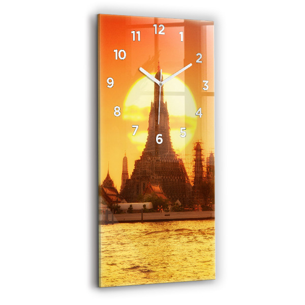 Vertical wall clock Wat arun bangkok thailand