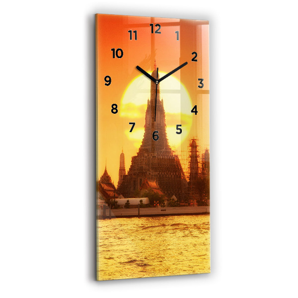 Vertical wall clock Wat arun bangkok thailand