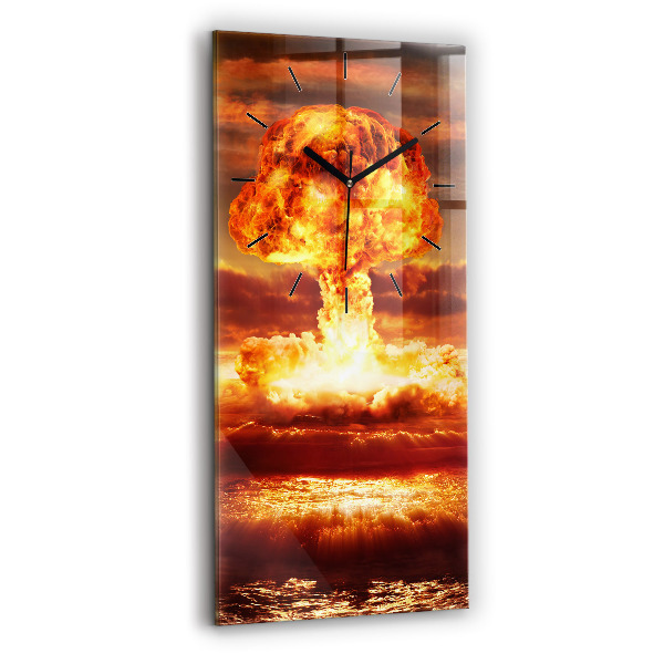Vertical wall clock Atomic bomb explosion