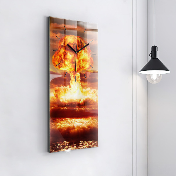 Vertical wall clock Atomic bomb explosion