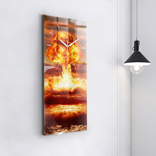 Vertical wall clock Atomic bomb explosion