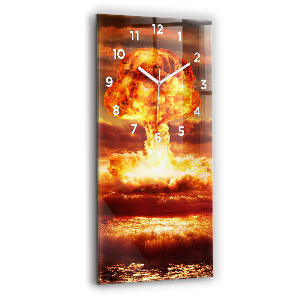 Vertical wall clock Atomic bomb explosion
