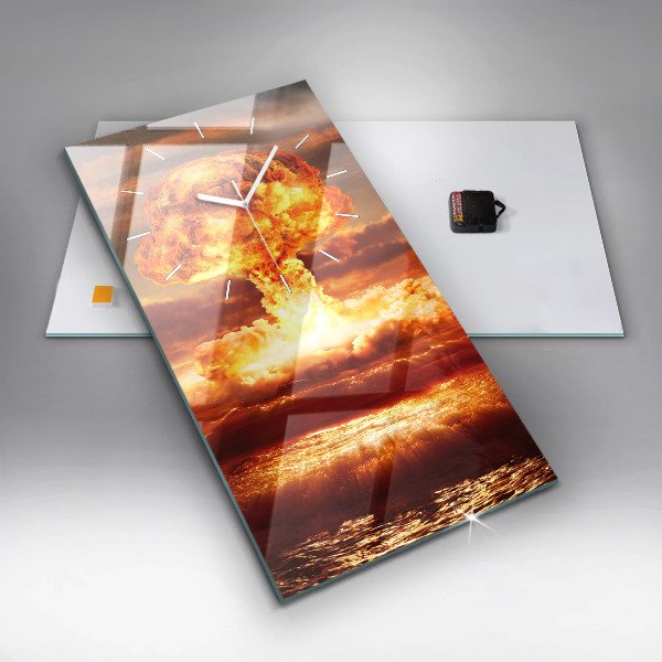 Vertical wall clock Atomic bomb explosion