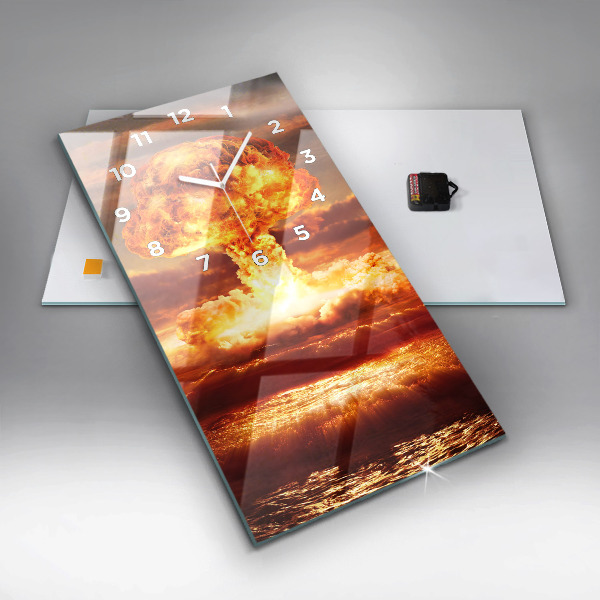 Vertical wall clock Atomic bomb explosion