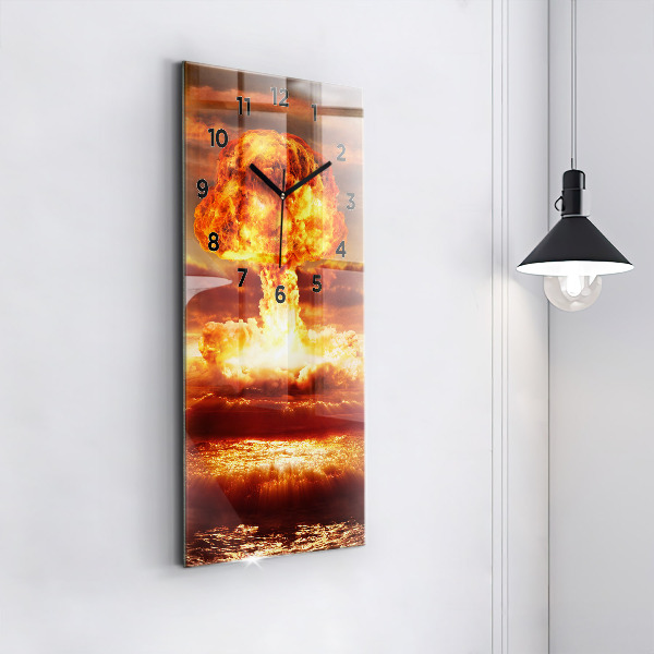 Vertical wall clock Atomic bomb explosion