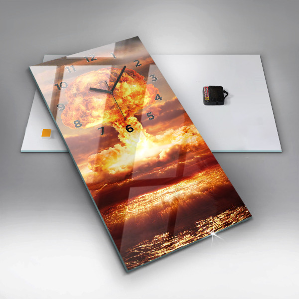 Vertical wall clock Atomic bomb explosion