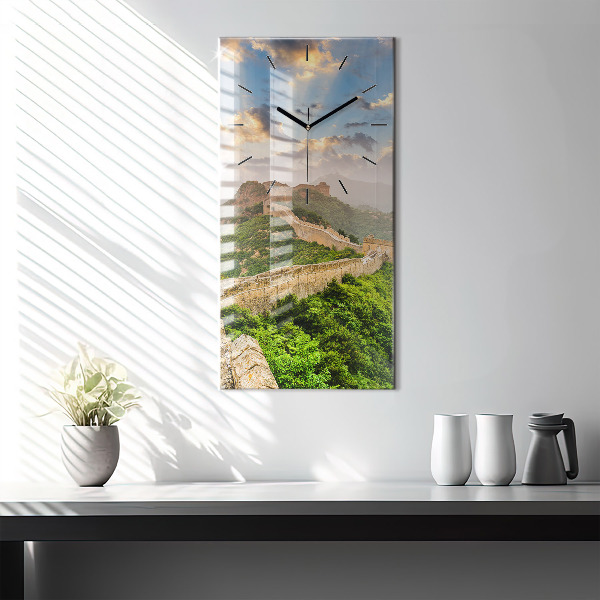 Vertical wall clock The Great Wall of China