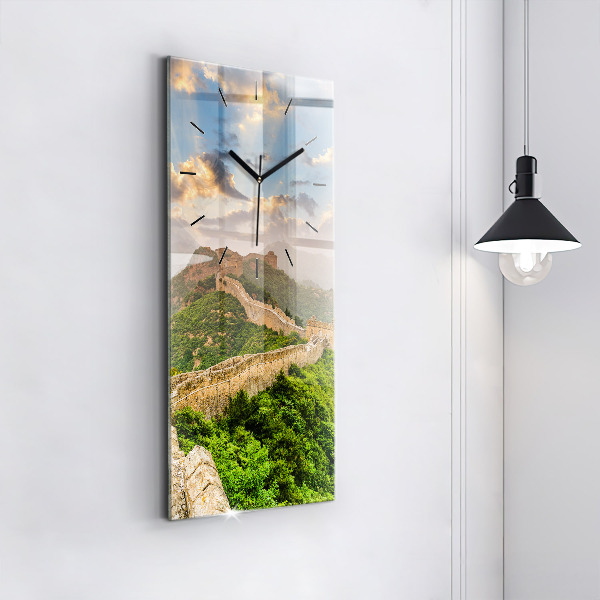Vertical wall clock The Great Wall of China