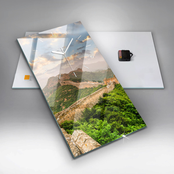 Vertical wall clock The Great Wall of China