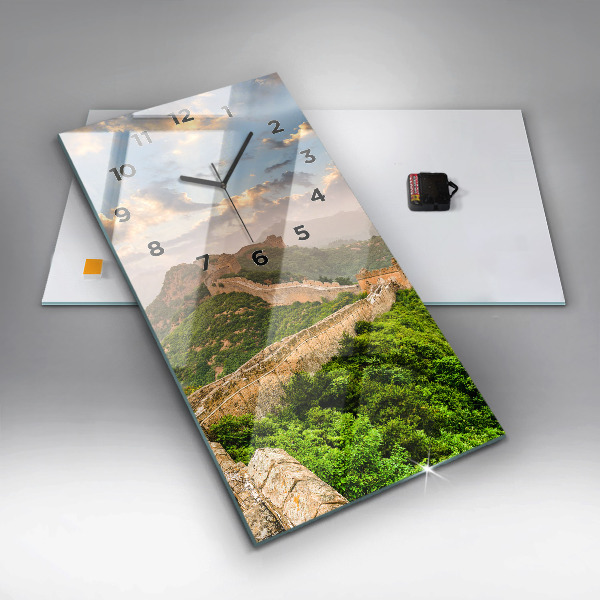 Vertical wall clock The Great Wall of China