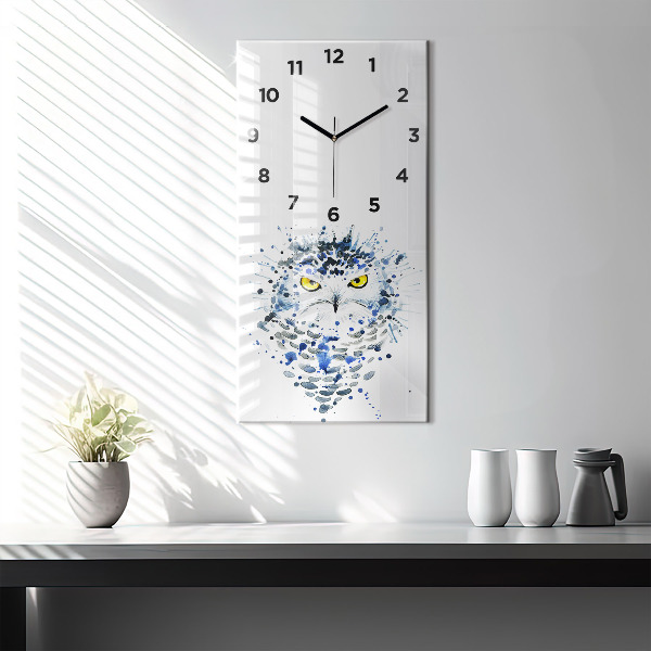 Vertical wall clock Owl look