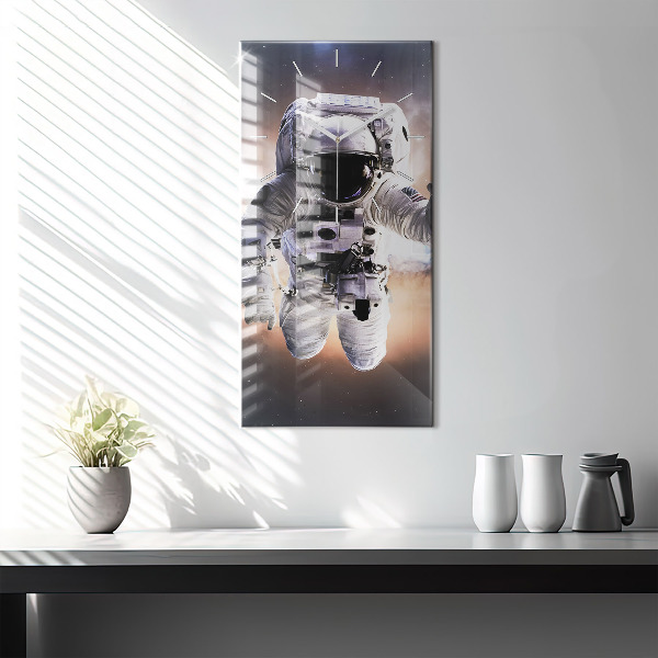 Vertical wall clock Astronaut in space