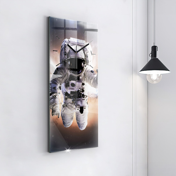 Vertical wall clock Astronaut in space