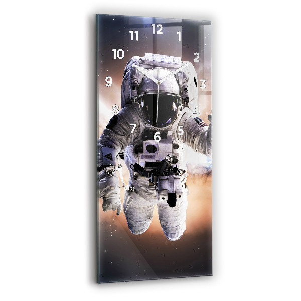 Vertical wall clock Astronaut in space