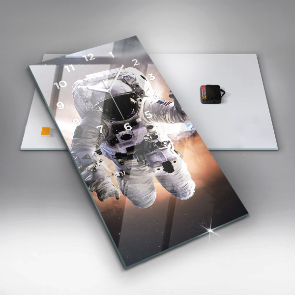 Vertical wall clock Astronaut in space