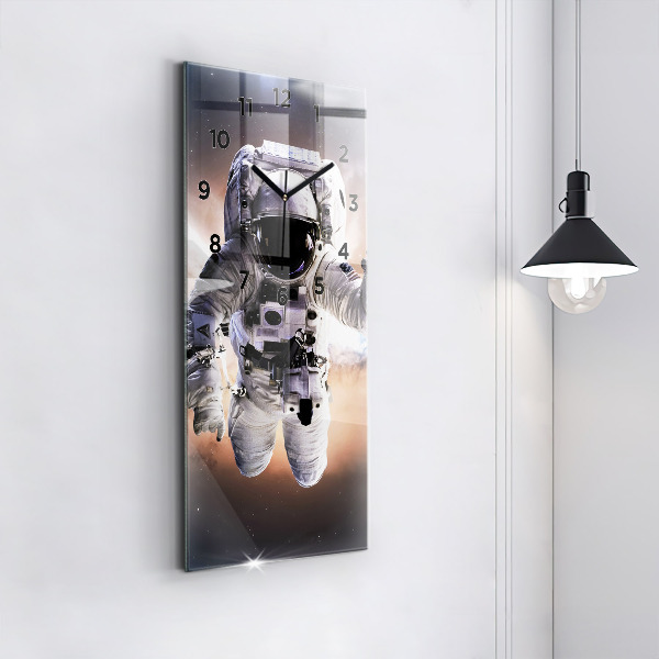 Vertical wall clock Astronaut in space