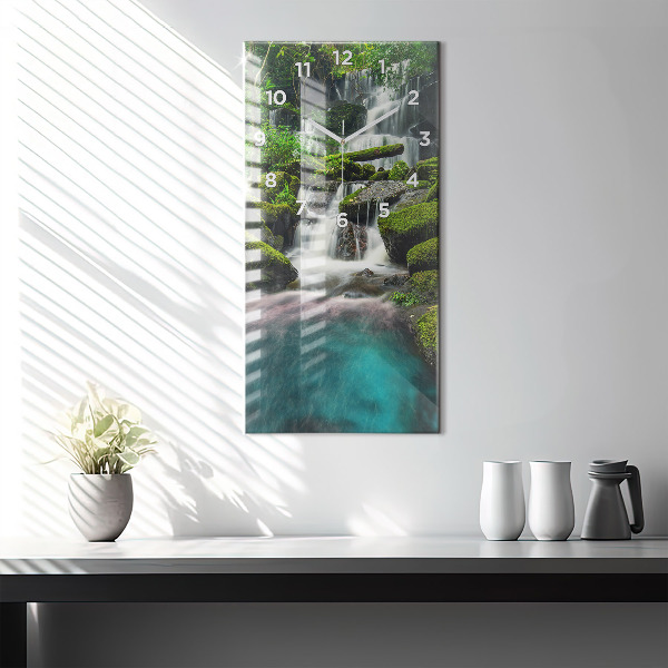 Vertical wall clock Waterfall Thailand