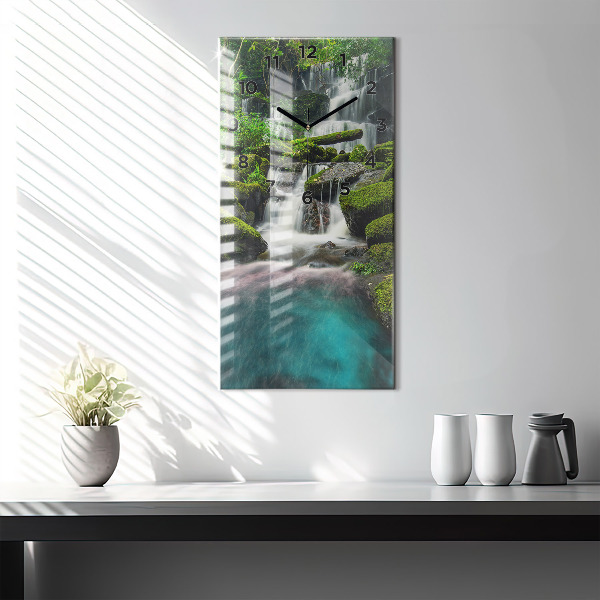 Vertical wall clock Waterfall Thailand