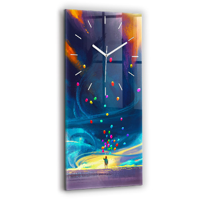 Vertical wall clock Baby and balloons