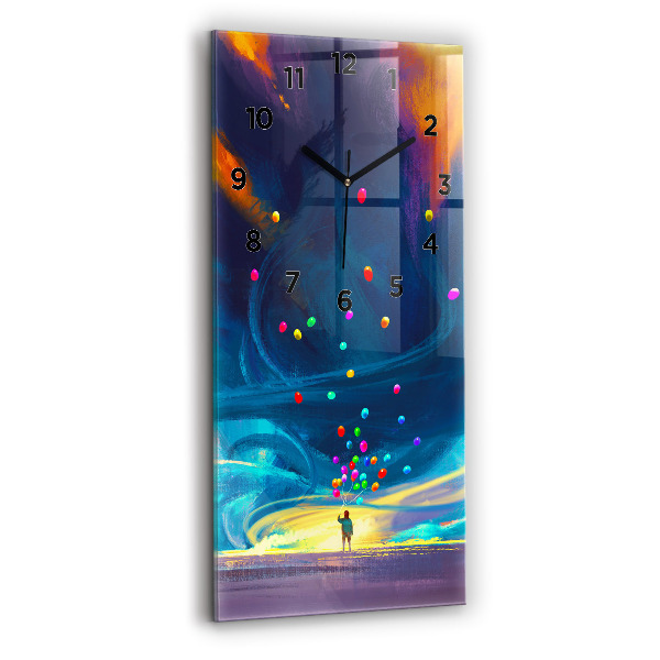 Vertical wall clock Baby and balloons