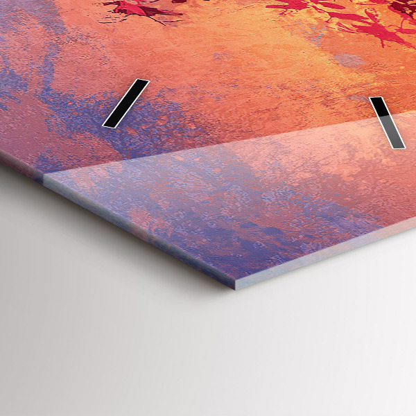 Vertical wall clock Autumn Landscape