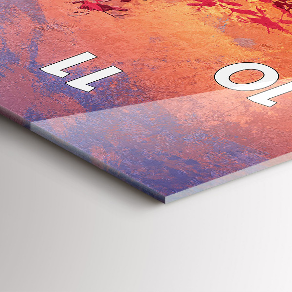 Vertical wall clock Autumn Landscape