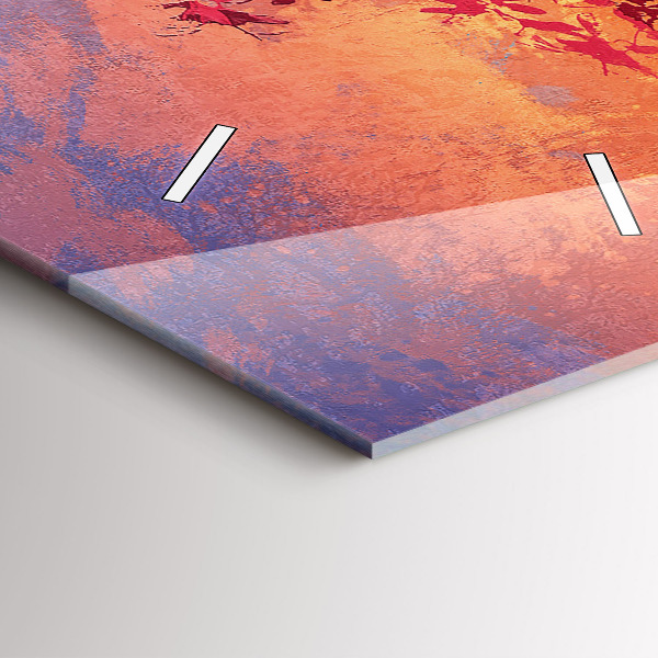 Vertical wall clock Autumn Landscape