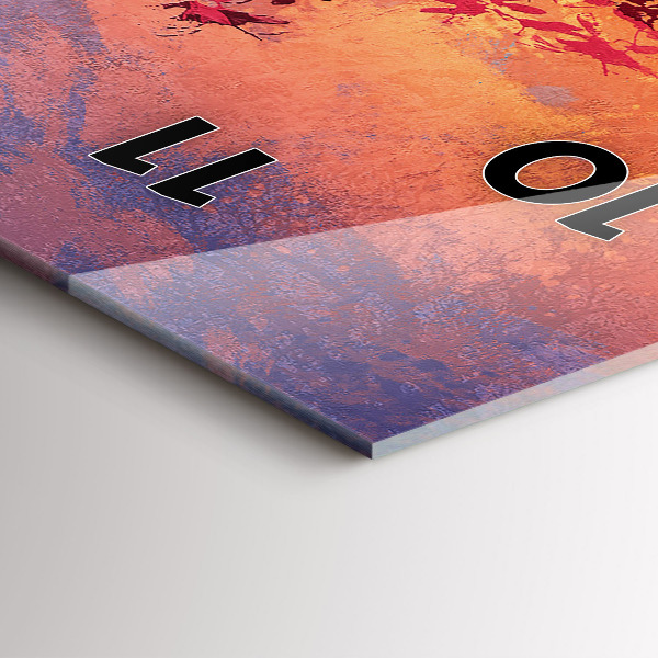 Vertical wall clock Autumn Landscape