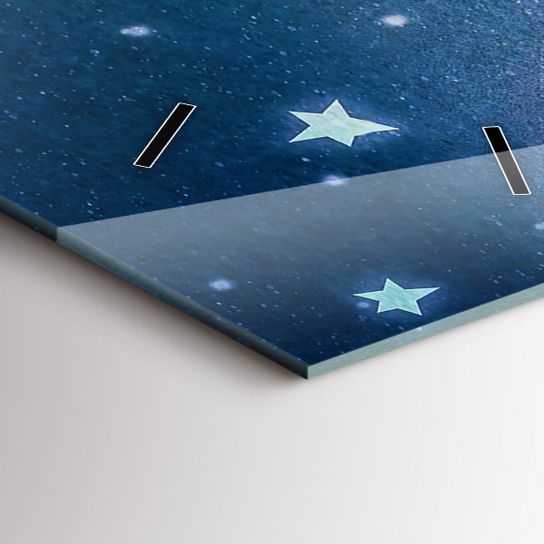 Vertical wall clock Girl on the moon