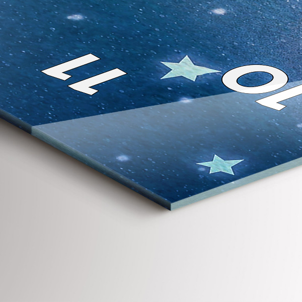 Vertical wall clock Girl on the moon