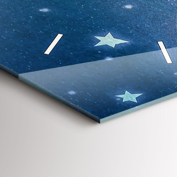 Vertical wall clock Girl on the moon