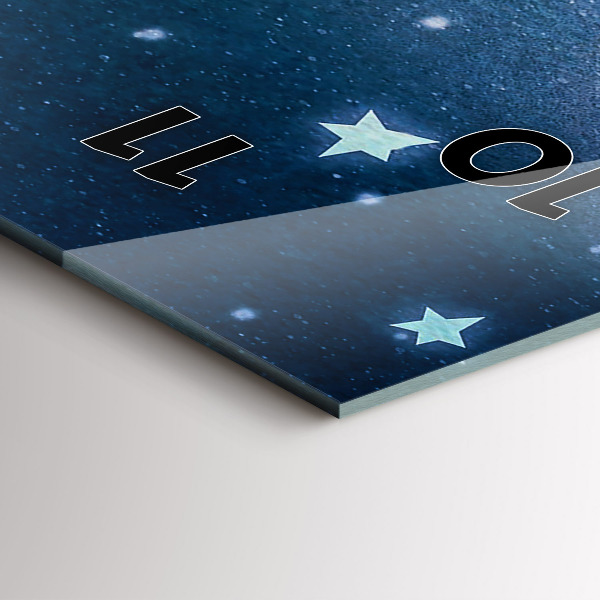 Vertical wall clock Girl on the moon