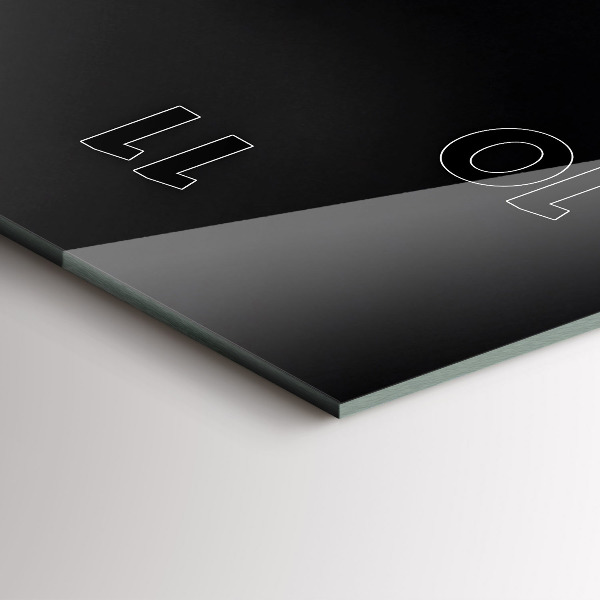 Vertical wall clock Orchid flower on the water