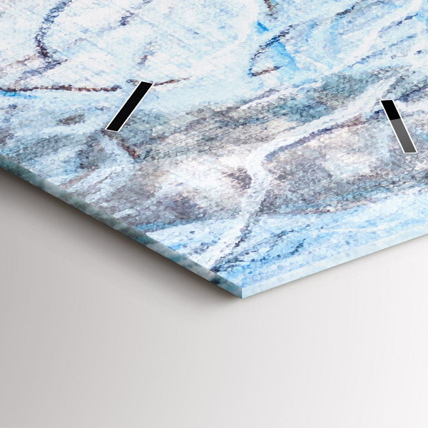 Vertical wall clock Wolves in the forest