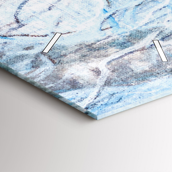 Vertical wall clock Wolves in the forest